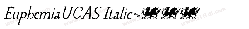 EuphemiaUCAS Italic字体转换